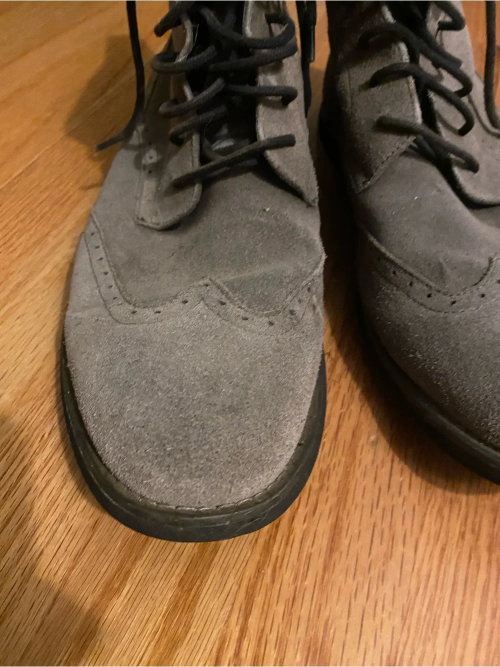 Calvin Klein Men's Grey Suede Lace-Up Chukka Boots 13